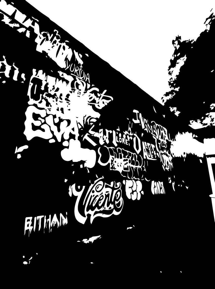 Fotograf&iacute;a de grafiti urbano en Bogot&aacute;, referencia de print