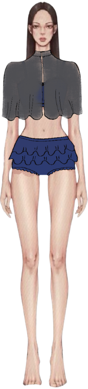 Line up de &Iacute;ndigo, look 1