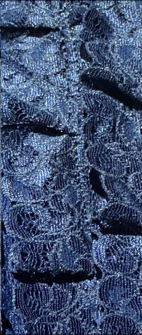 Tela encaje azul marino